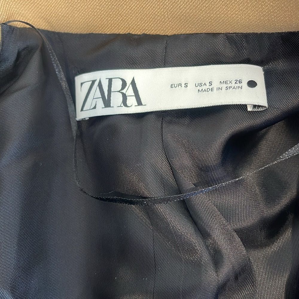 ZARA Butterscotch Color One Button Closure Blazer - Picture 3 of 10